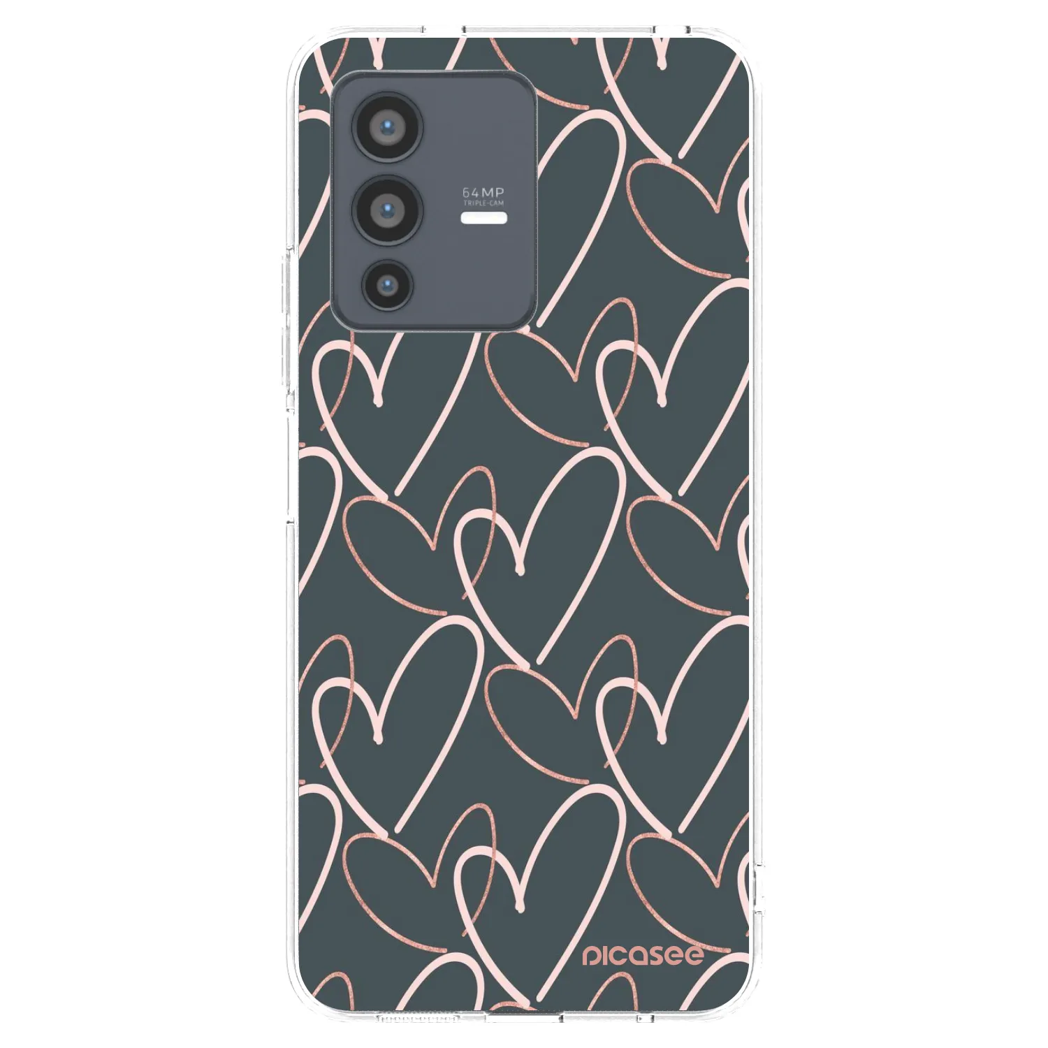 Picasee Vivo V23 5G Hülle - Transparentes Silikon - Viel Liebe