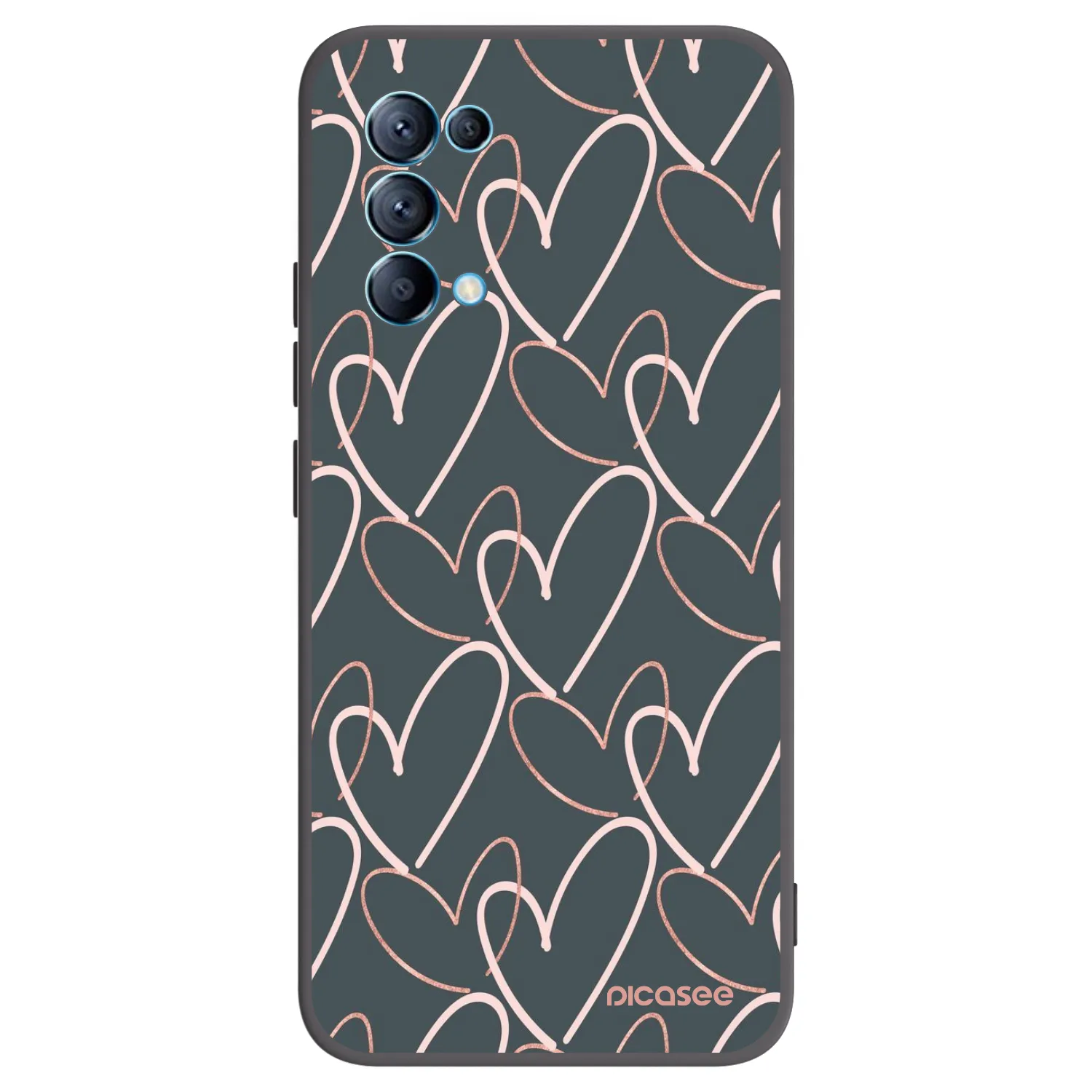 Picasee OPPO Reno 5 5G Hülle - Schwarzes Silikon - Viel Liebe