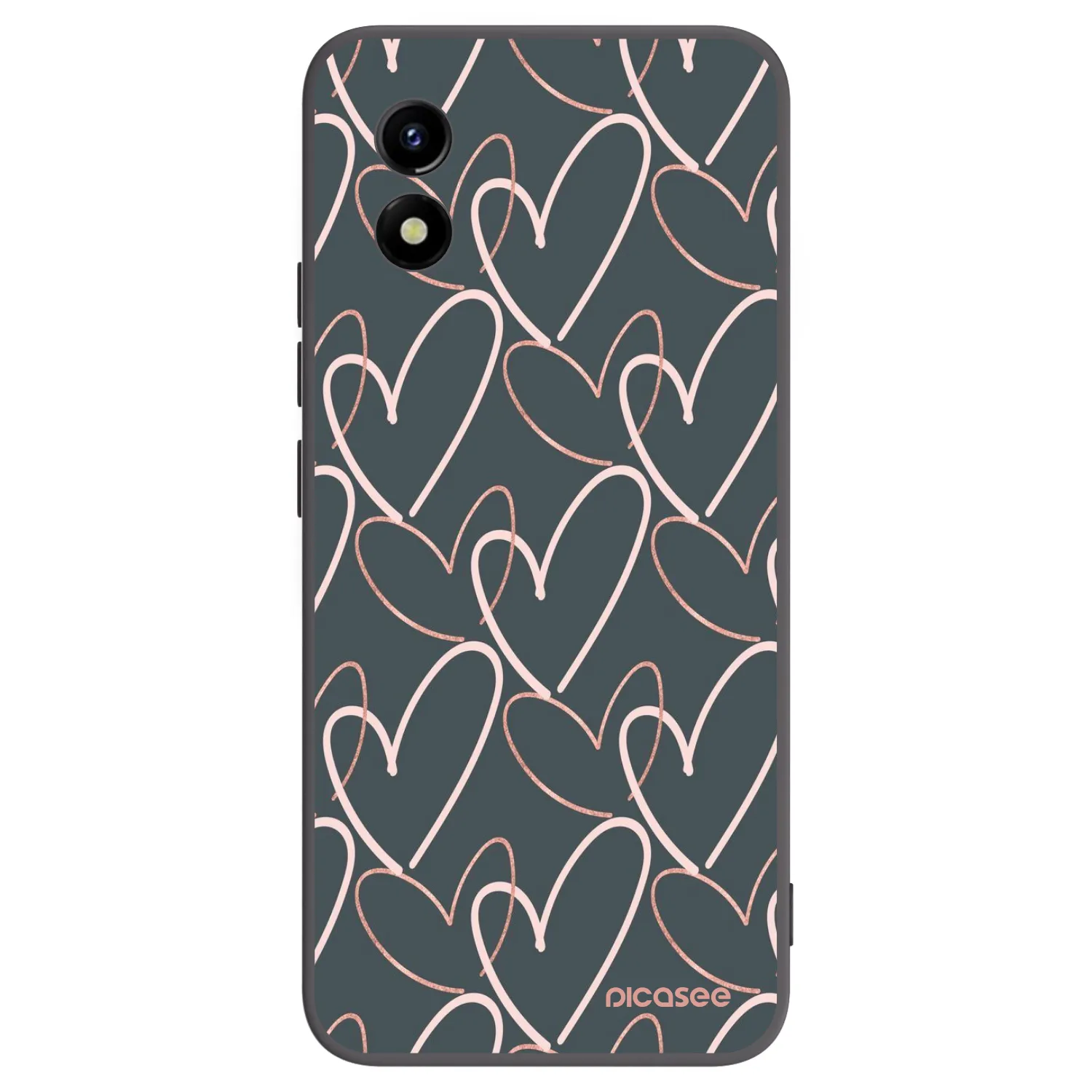 Picasee Vivo Y01 Hülle - Schwarzes Silikon - Viel Liebe