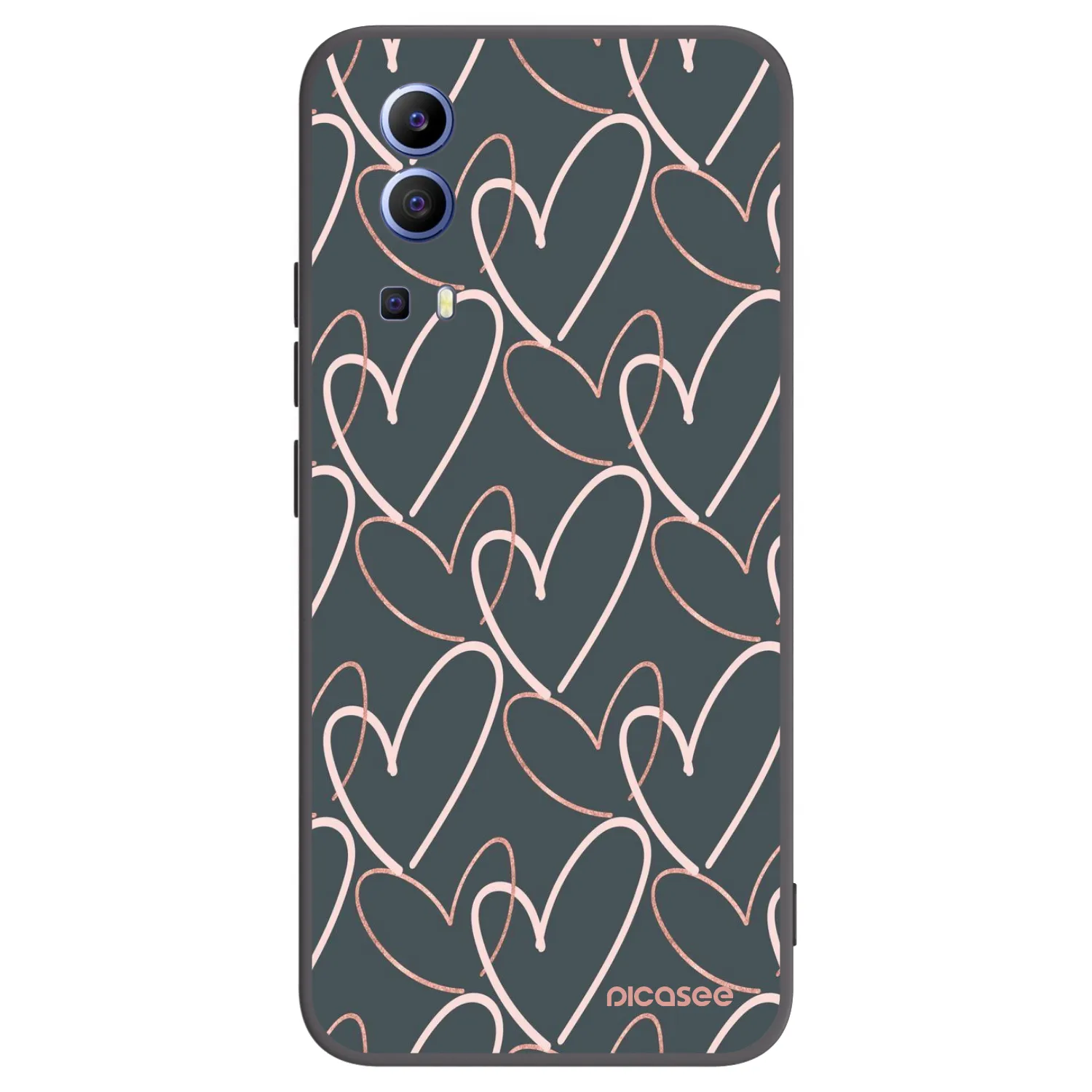 Picasee Vivo Y52 5G Hülle - Schwarzes Silikon - Viel Liebe