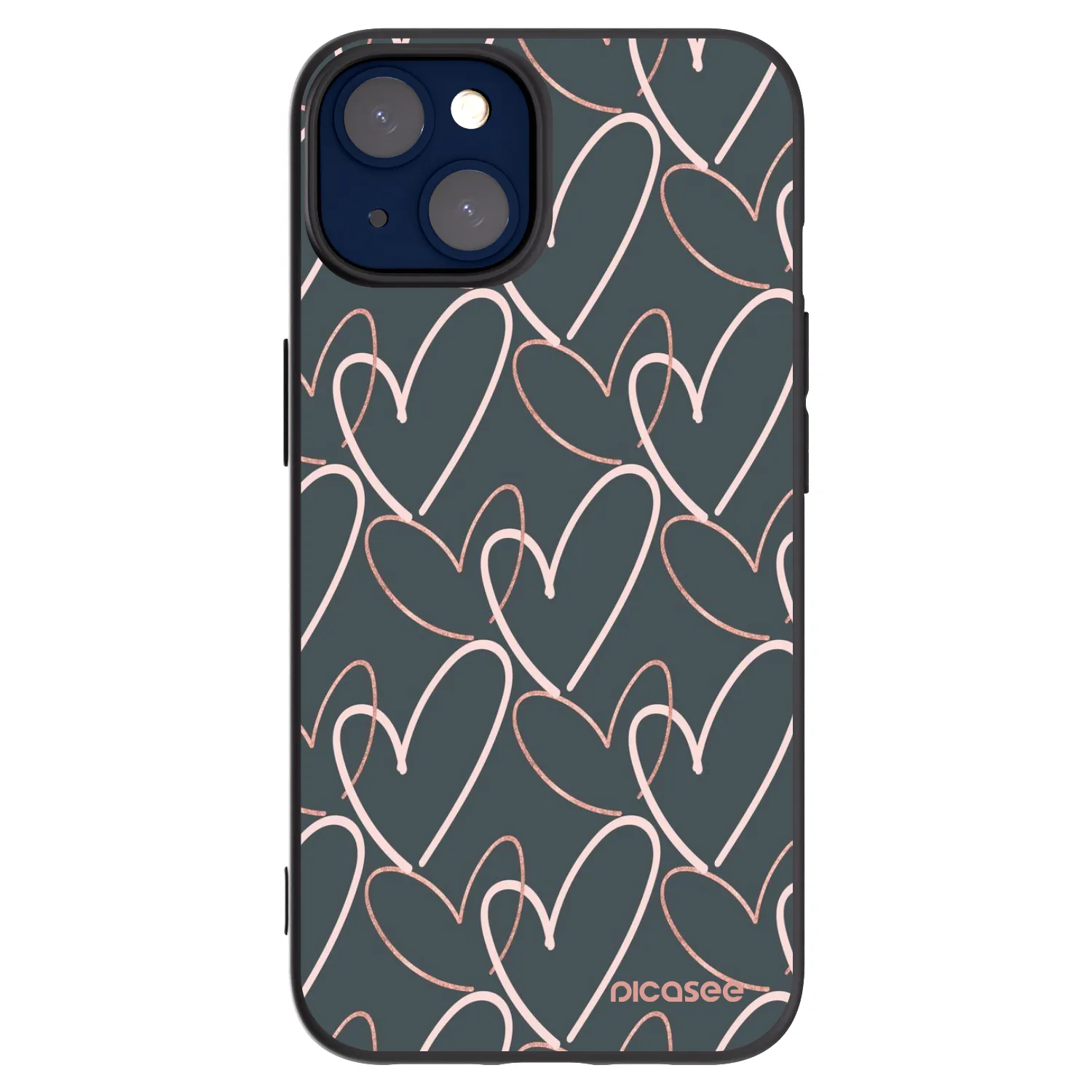 Picasee Apple iPhone 14 Hülle - Schwarzes Silikon - Viel Liebe