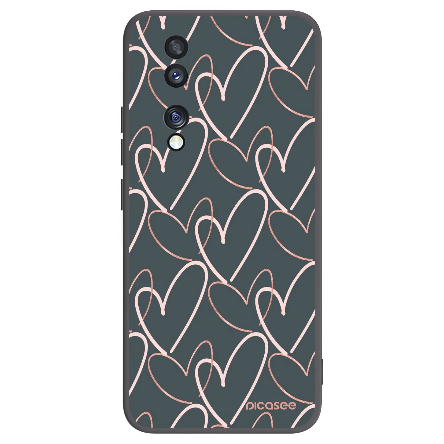 Picasee Honor 70 Hülle - Schwarzes Silikon - Viel Liebe