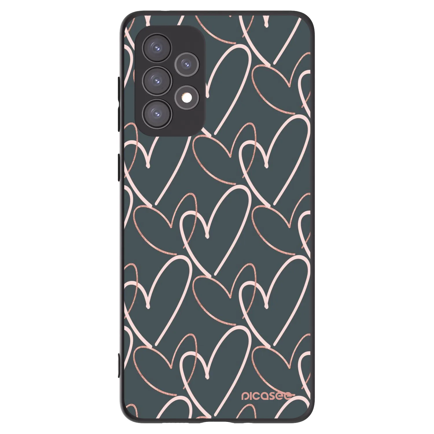 Picasee Samsung Galaxy A73 5G Hülle - Schwarzes Silikon - Viel Liebe