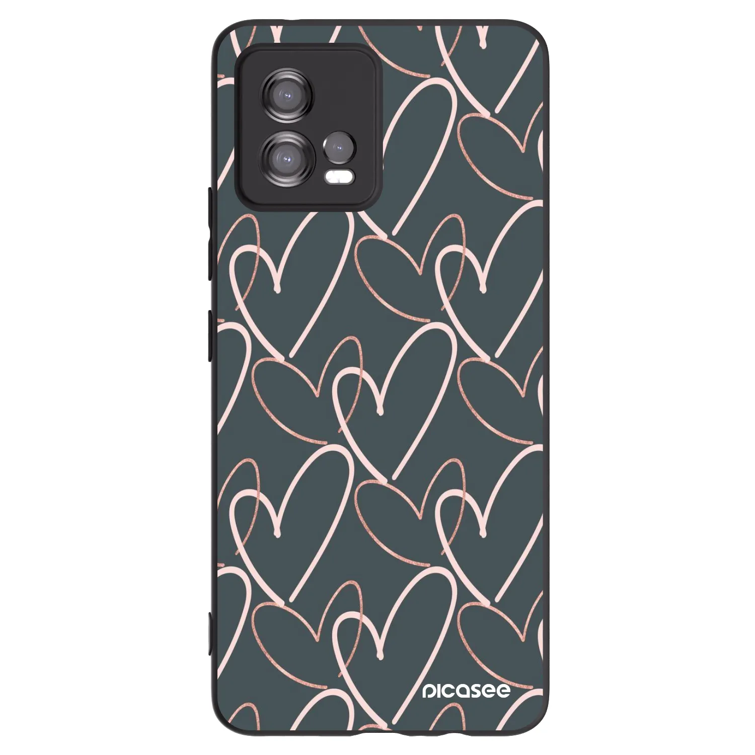 Picasee Motorola Moto G72 Hülle - Schwarzes Silikon - Viel Liebe