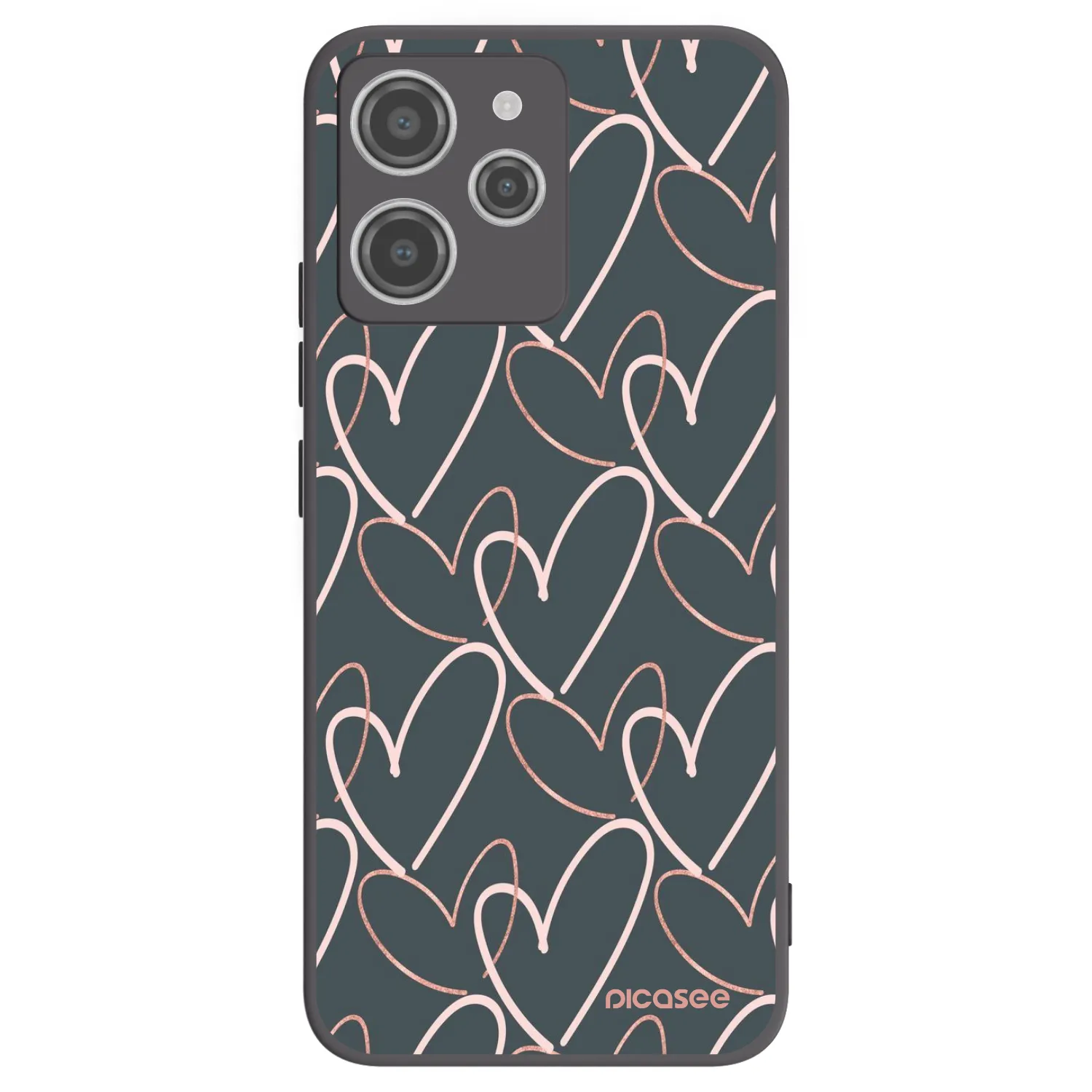 Picasee Xiaomi Redmi 12 4G Hülle - Schwarzes Silikon - Viel Liebe