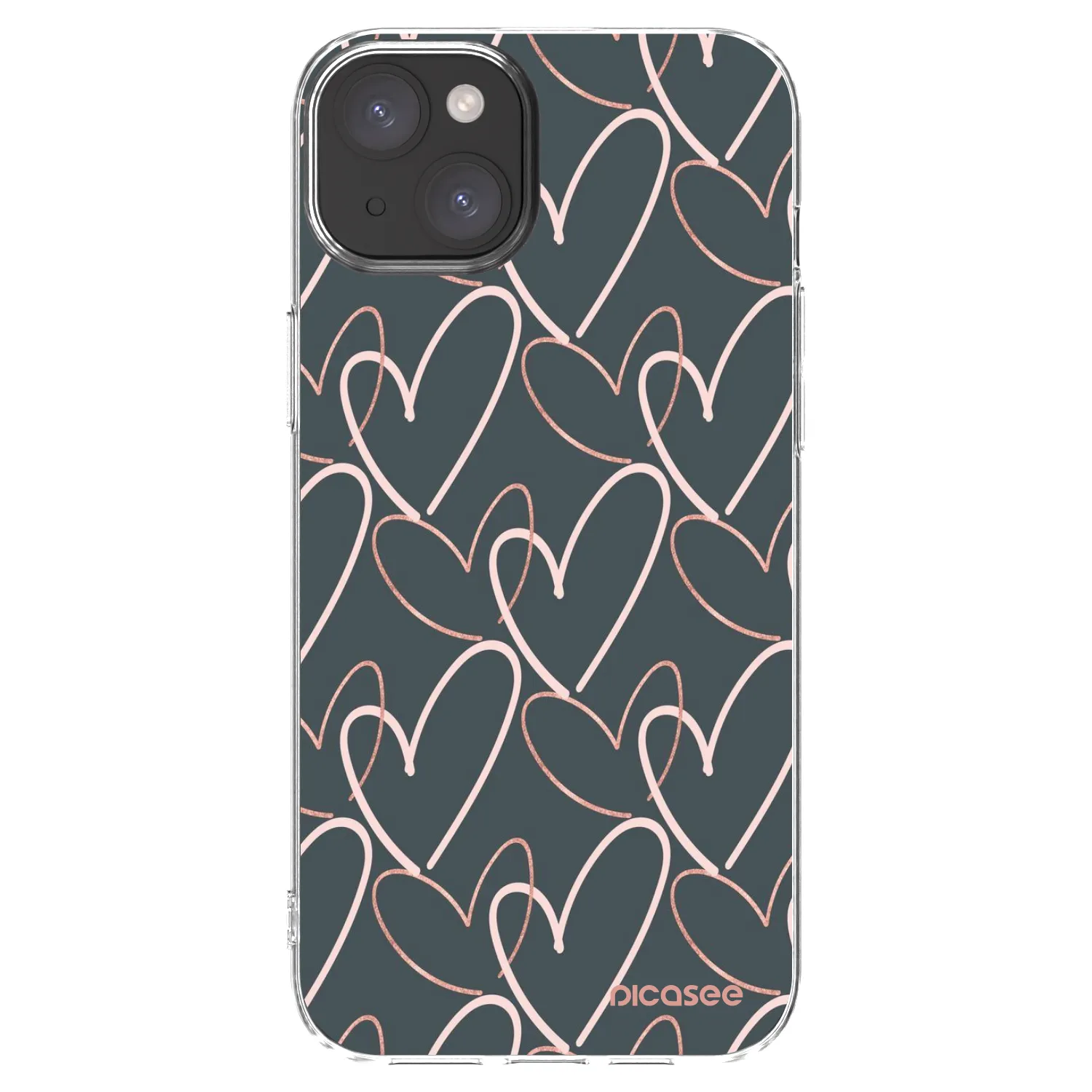 Picasee Apple iPhone 15 Plus Hülle - Transparentes Silikon - Viel Liebe