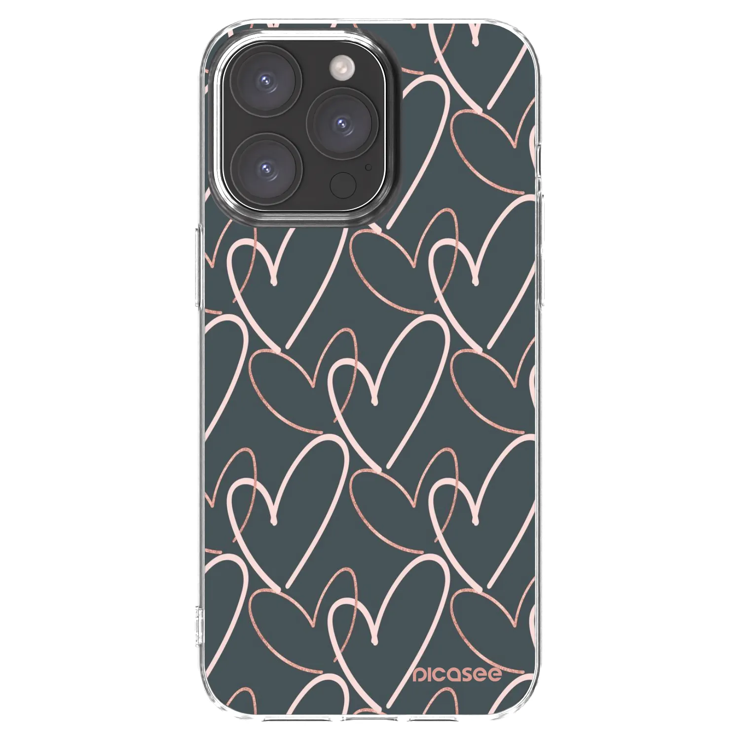 Picasee Apple iPhone 15 Pro Max Hülle - Transparentes Silikon - Viel Liebe