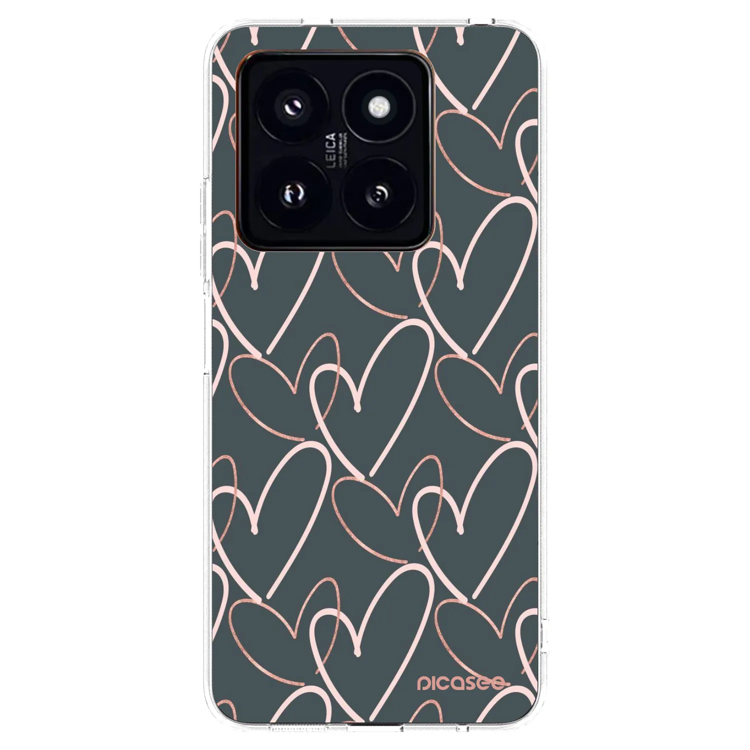 Picasee Xiaomi 14 Pro Hülle - Transparentes Silikon - Viel Liebe