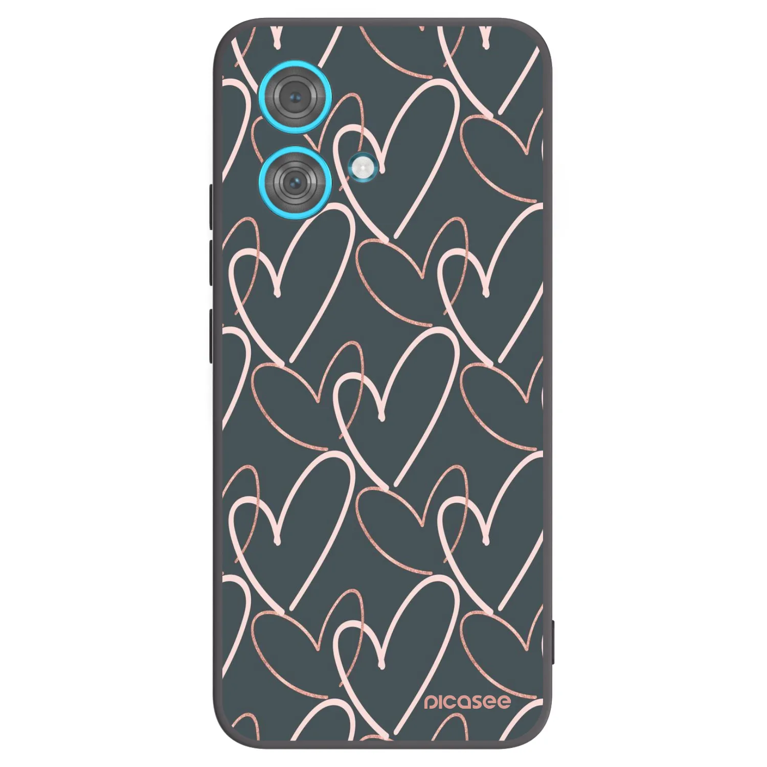 Picasee Motorola Edge 40 Neo Hülle - Schwarzes Silikon - Viel Liebe