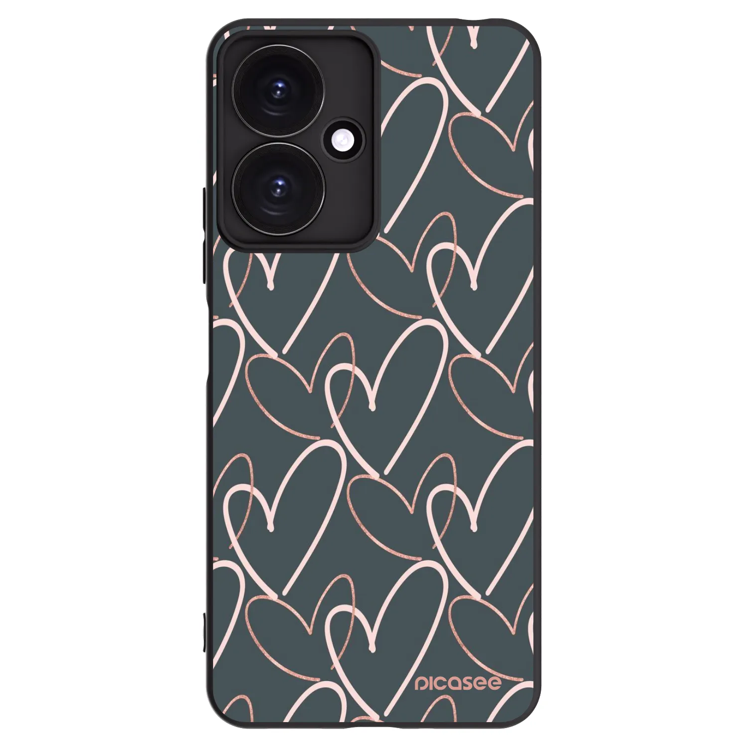 Picasee Xiaomi Redmi 13C 5G Hülle - Schwarzes Silikon - Viel Liebe