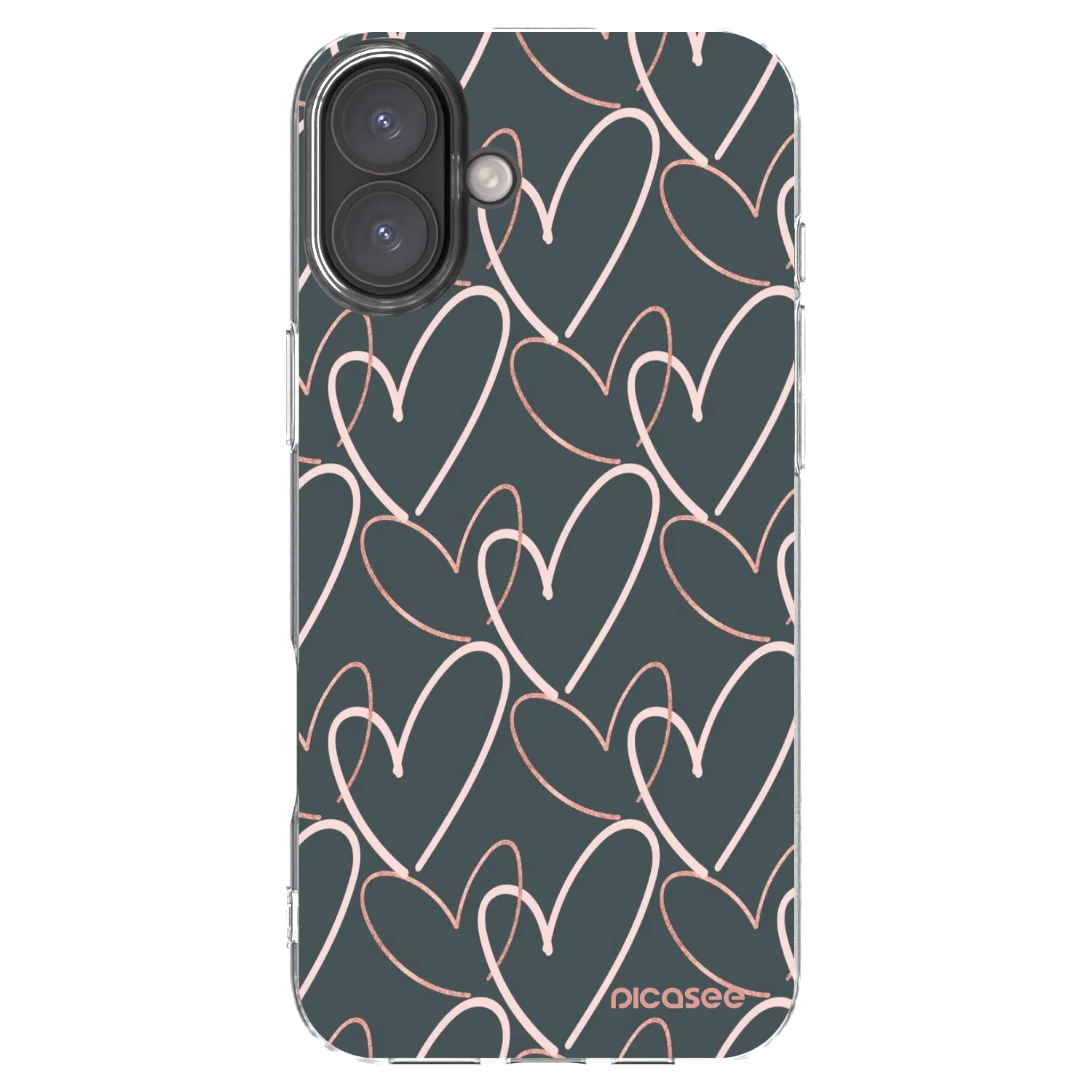 Picasee Apple iPhone 16 Plus Hülle - Transparentes Silikon - Viel Liebe