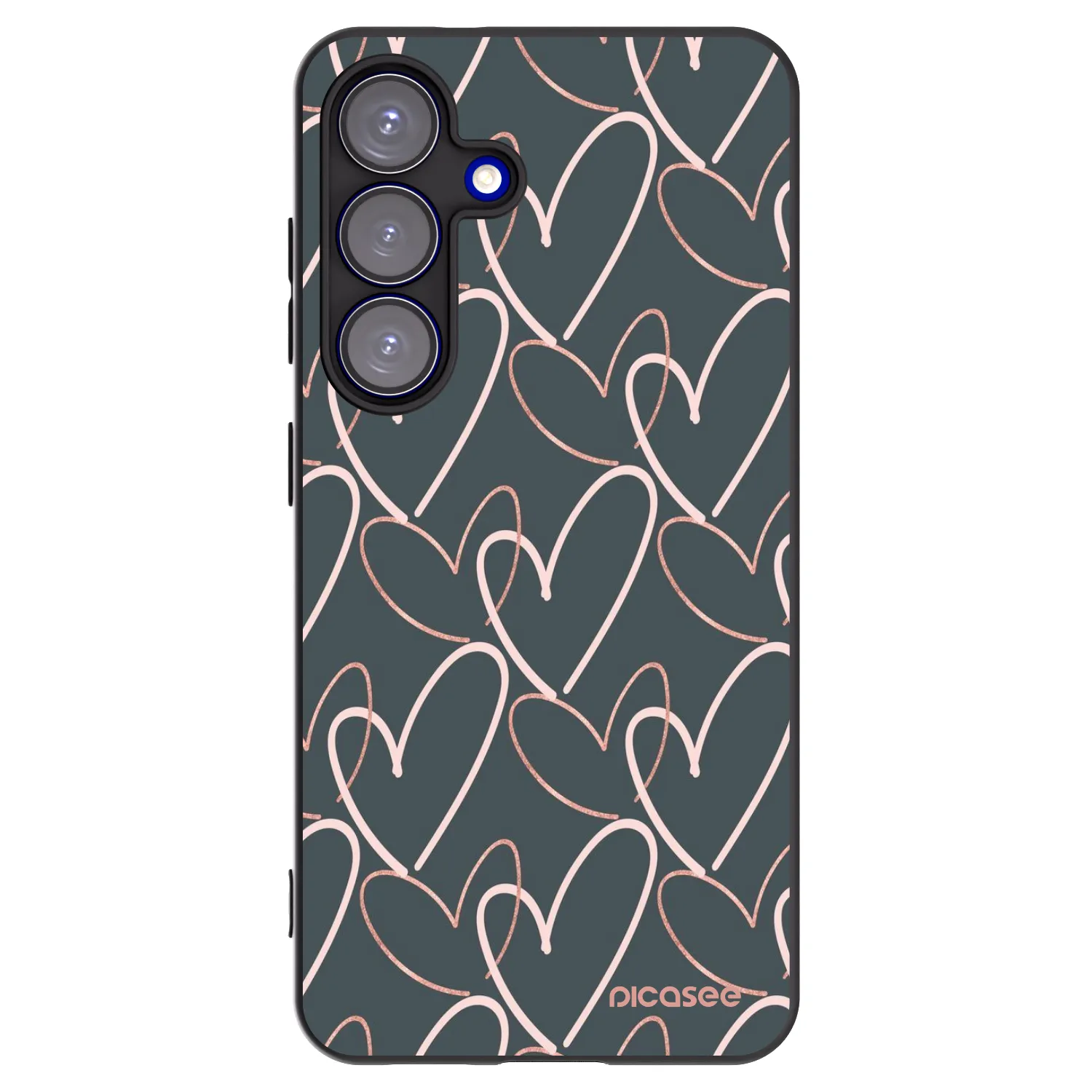 Picasee Samsung Galaxy S25 5G Hülle - Schwarzes Silikon - Viel Liebe
