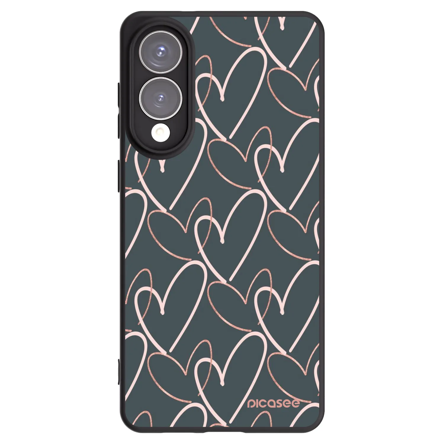 Picasee Samsung Galaxy S25 Edge 5G Hülle - Schwarzes Silikon - Viel Liebe