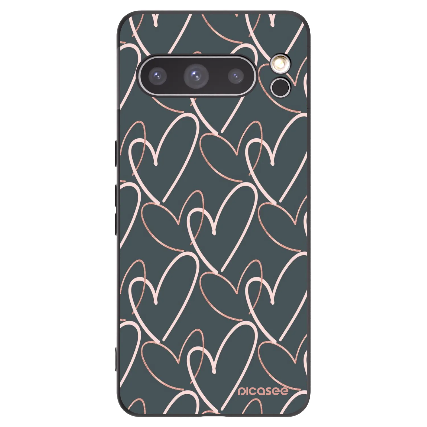 Picasee Google Pixel 8 Pro Hülle - Schwarzes Silikon - Viel Liebe