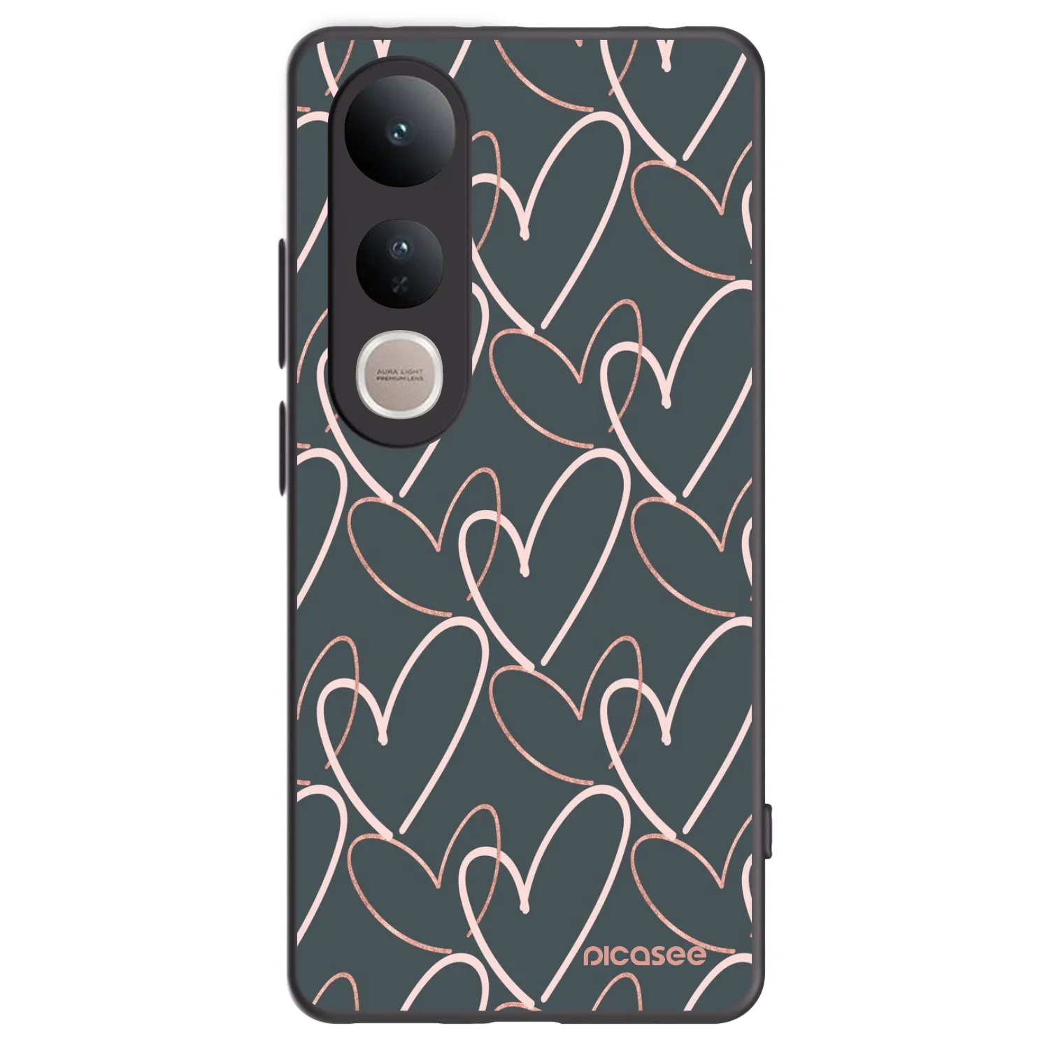 Picasee Vivo V50 Lite 5G Hülle - Schwarzes Silikon - Viel Liebe