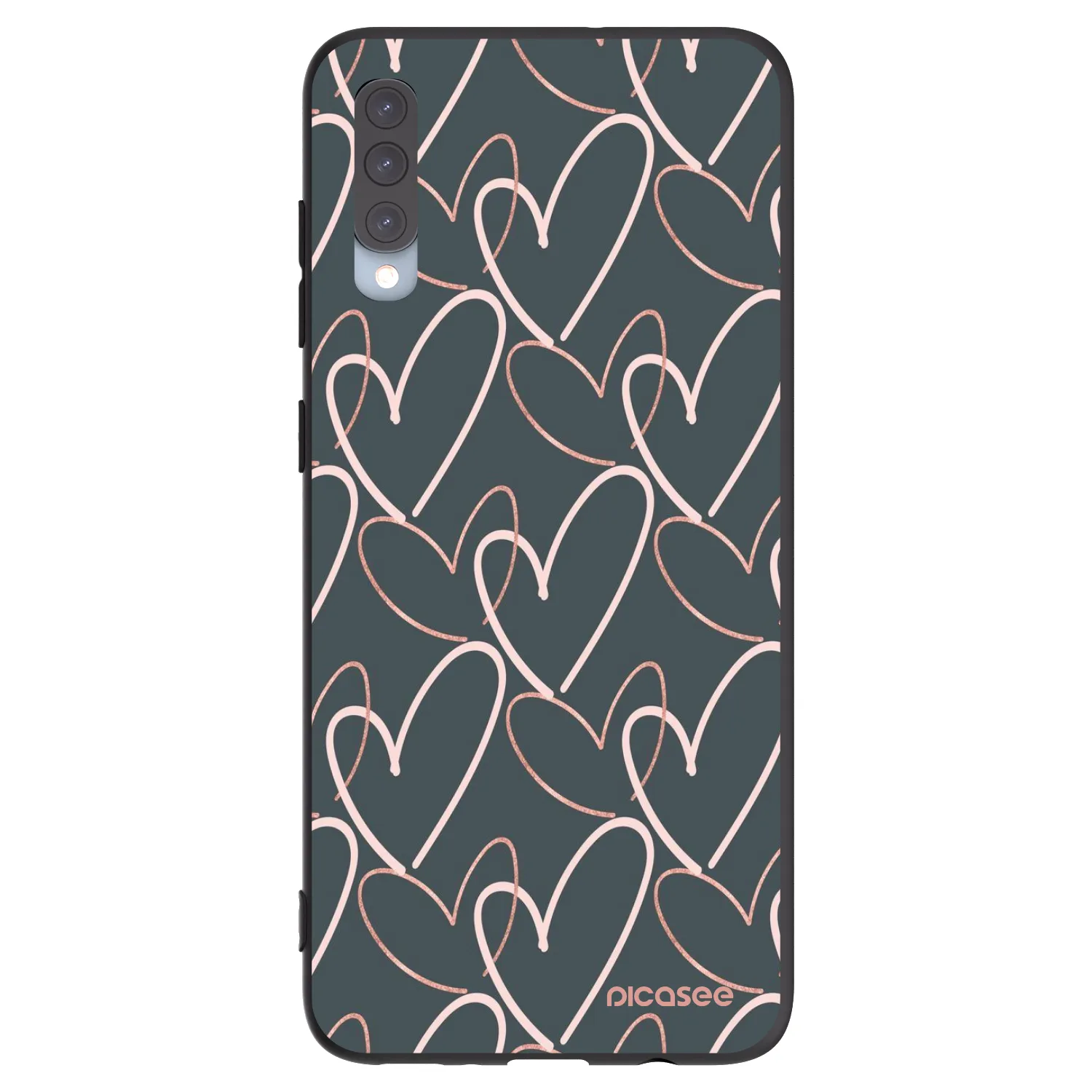 Picasee Samsung Galaxy A70 A705F Hülle - Schwarzes Silikon - Viel Liebe