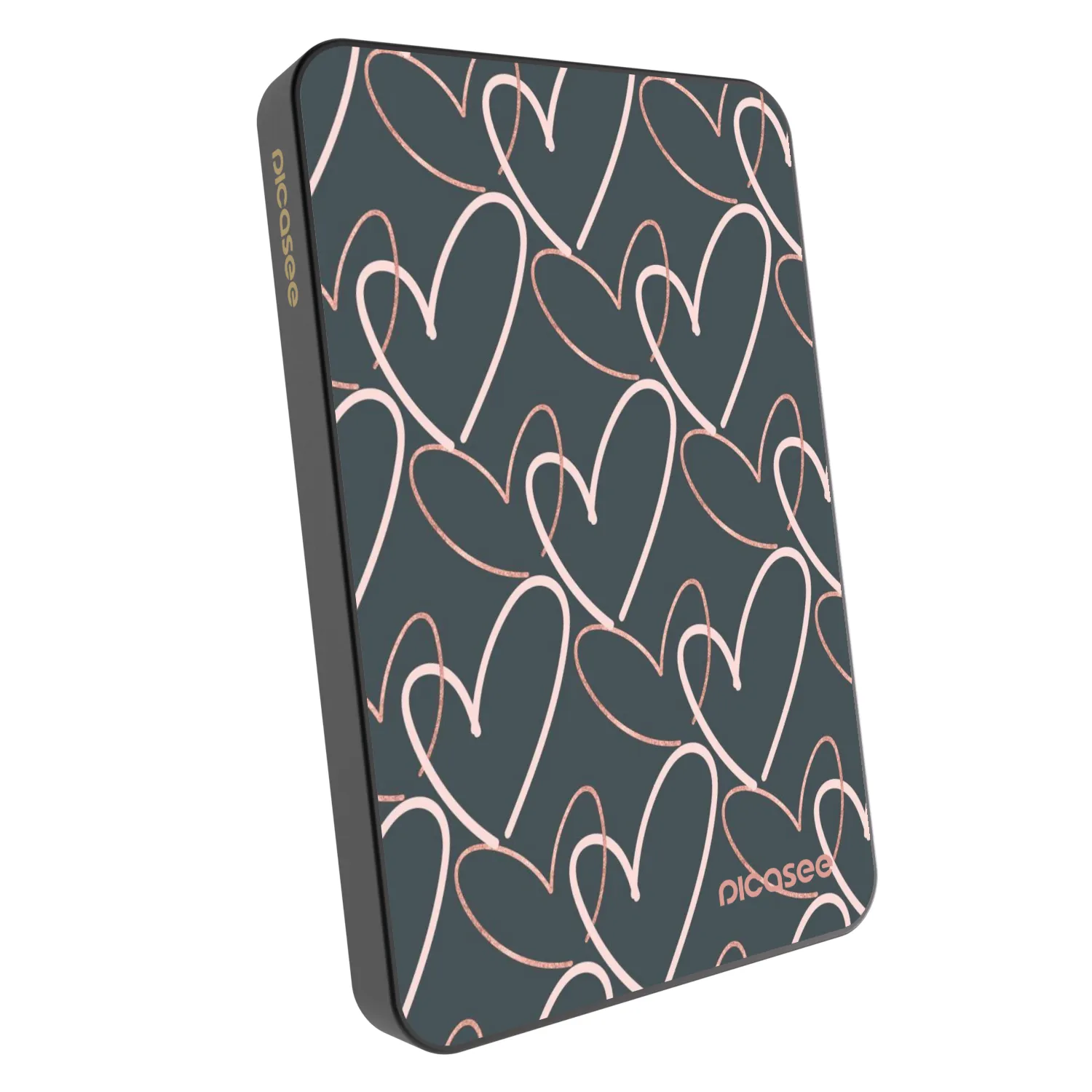 Picasee Powerbank mit MagSafe 5 000 mAh Grau - Viel Liebe