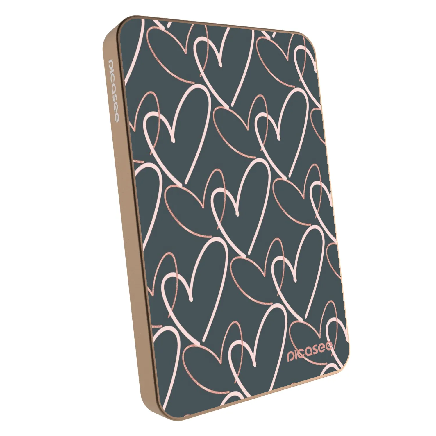 Picasee Powerbank mit MagSafe 5 000 mAh Golden - Viel Liebe