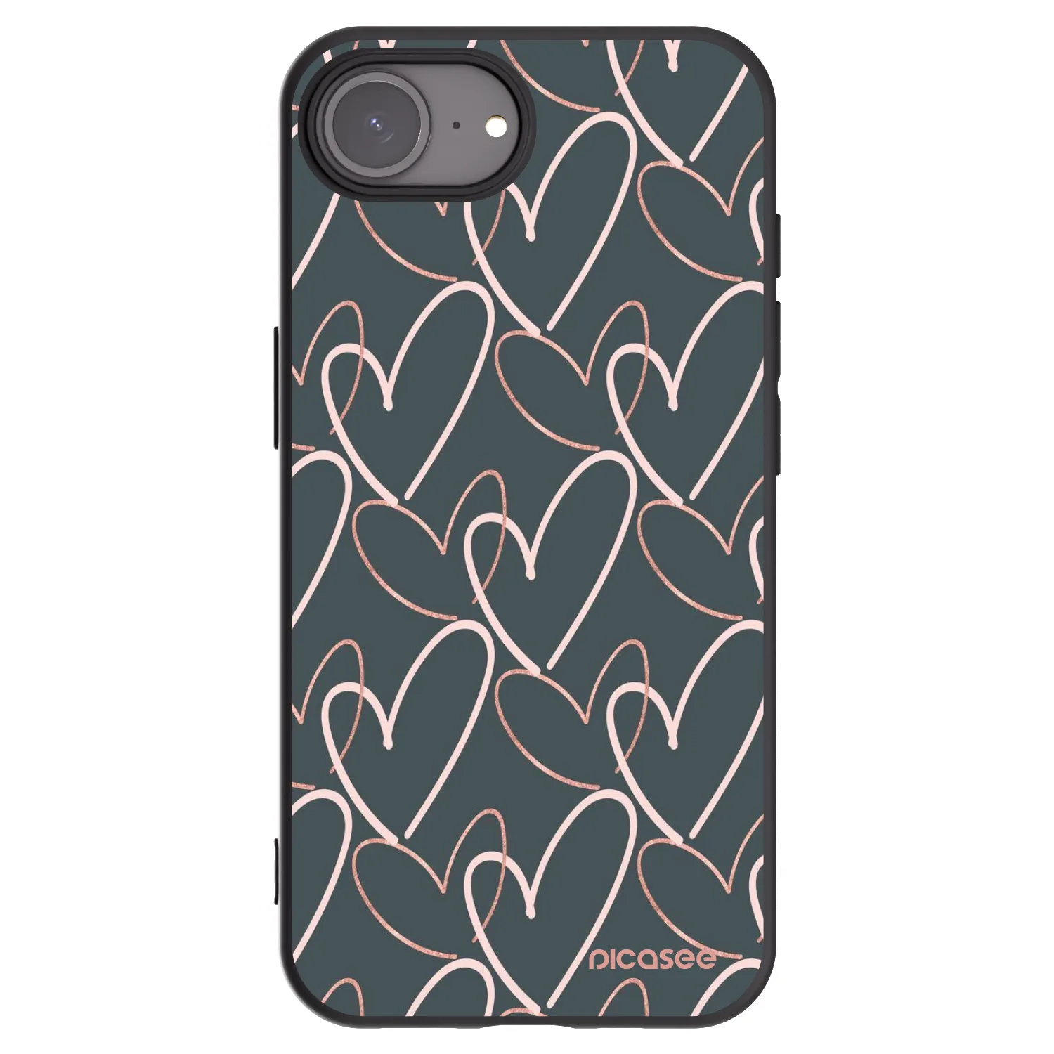 Picasee Apple iPhone 17e Hülle - Schwarzes Silikon - Viel Liebe