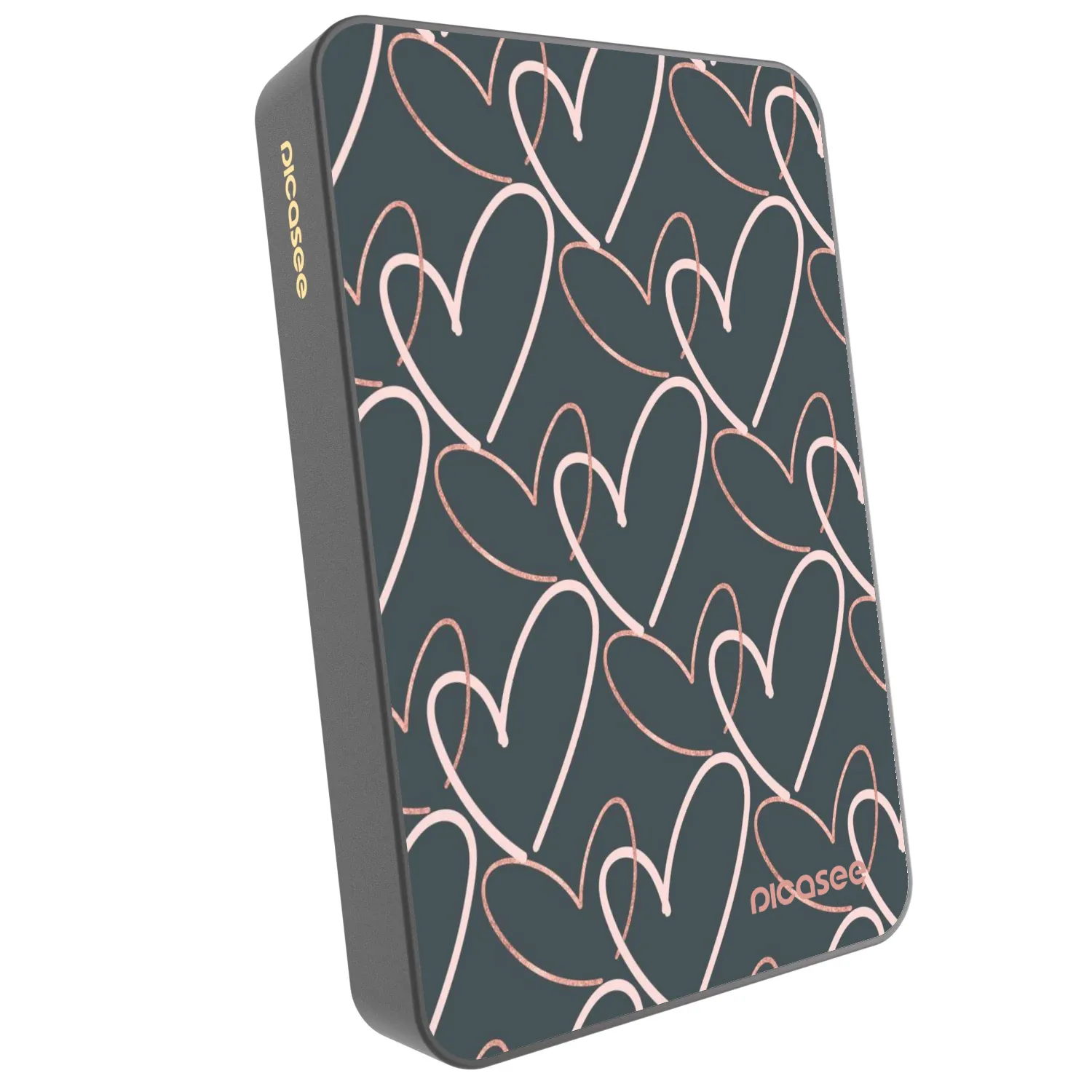 Picasee Powerbank mit MagSafe 10 000 mAh Grau - Viel Liebe