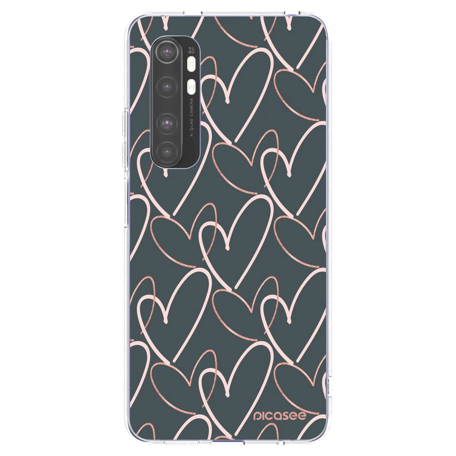 Picasee Xiaomi Mi Note 10 Lite Hülle - Transparentes Silikon - Viel Liebe