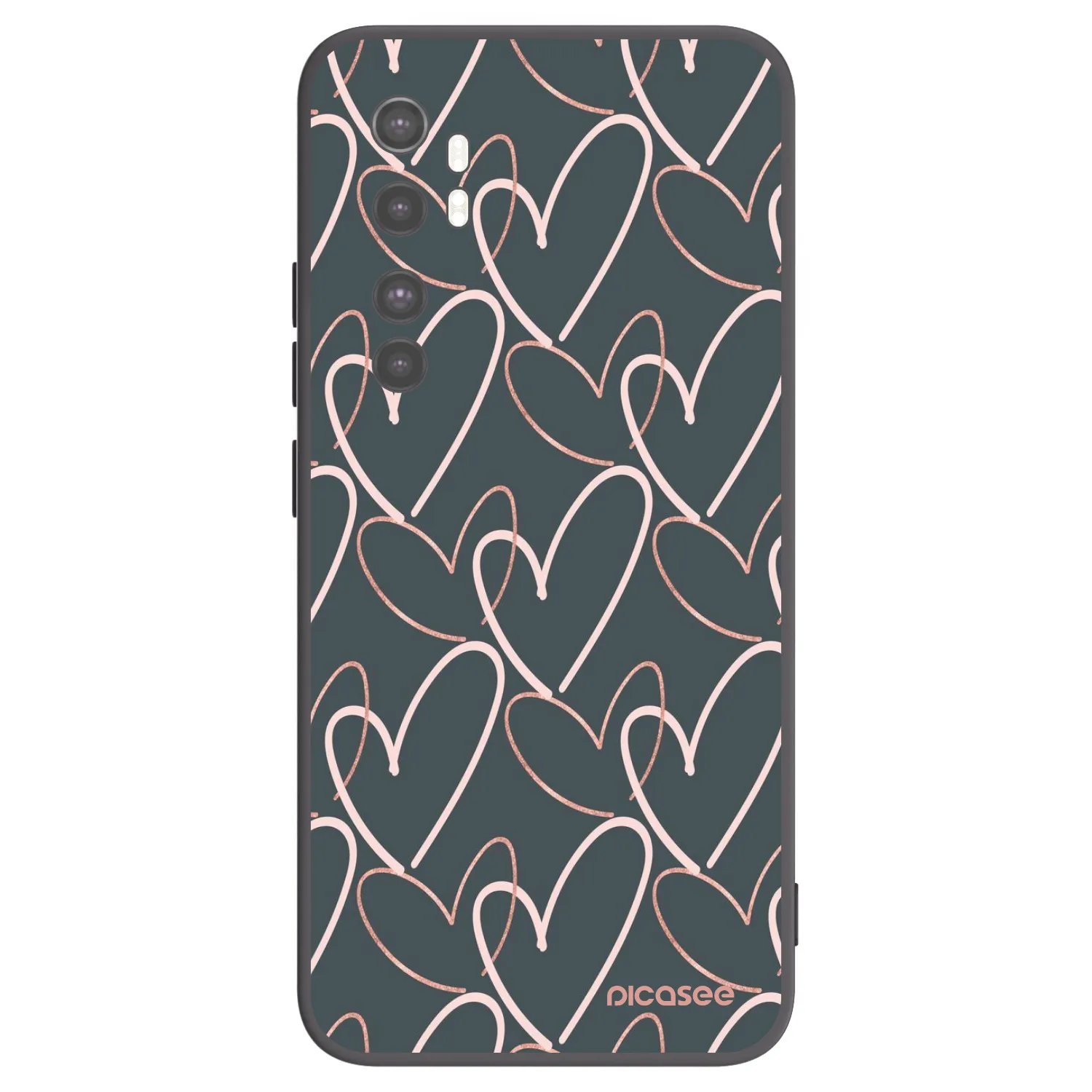 Picasee Xiaomi Mi Note 10 Lite Hülle - Schwarzes Silikon - Viel Liebe