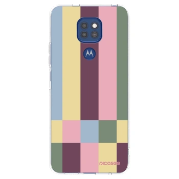 Picasee Motorola Moto G9 Play Hülle - Transparentes Silikon - Lobby tiles