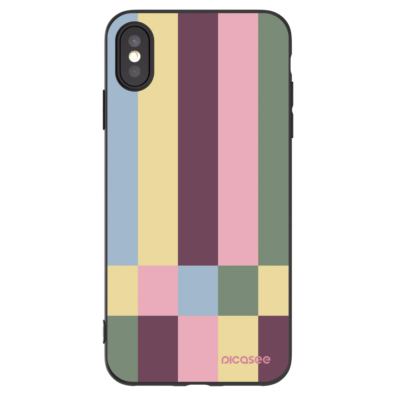 Picasee Apple iPhone XS Max Hülle - Schwarzes Silikon - Lobby tiles
