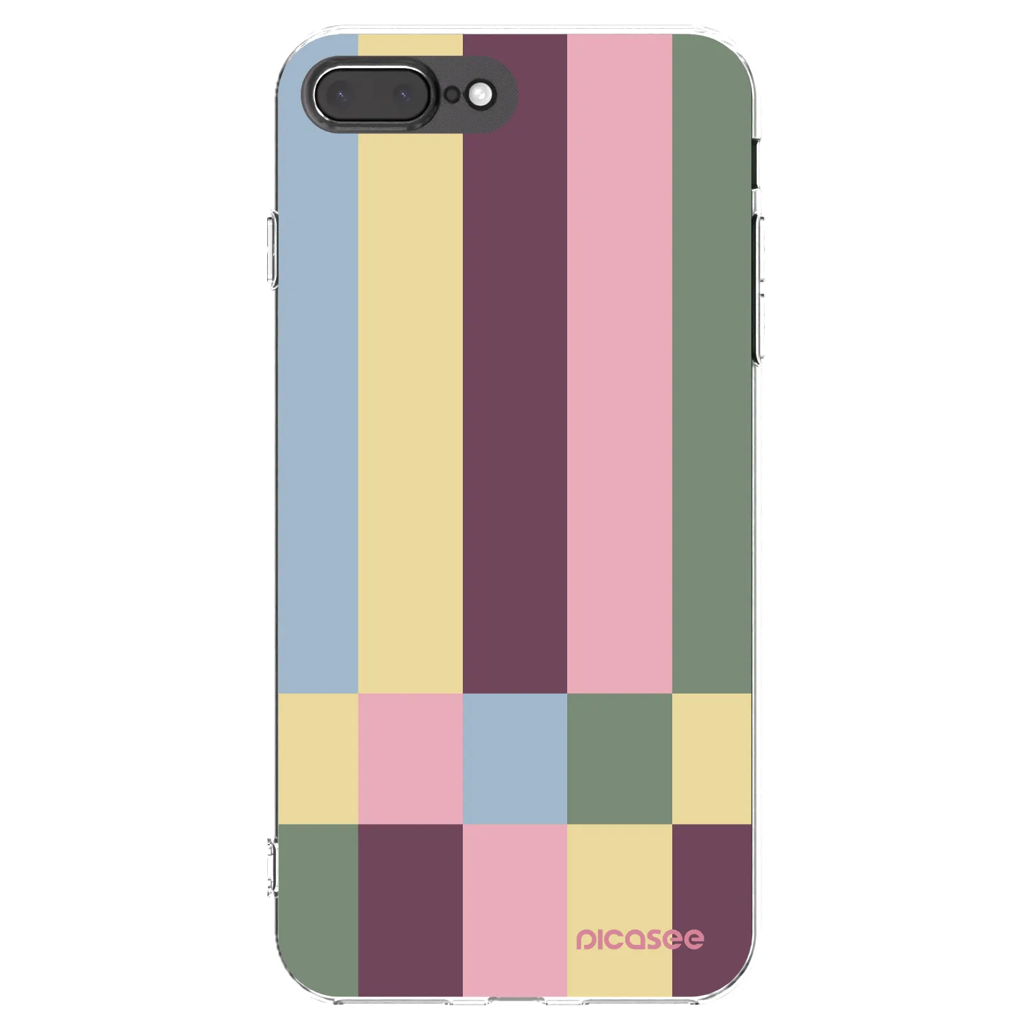 Picasee Apple iPhone 8 Plus Hülle - Transparentes Silikon - Lobby tiles