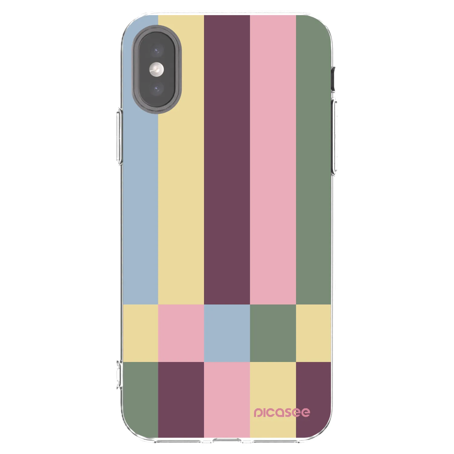 Picasee Apple iPhone X/XS Hülle - Transparentes Silikon - Lobby tiles