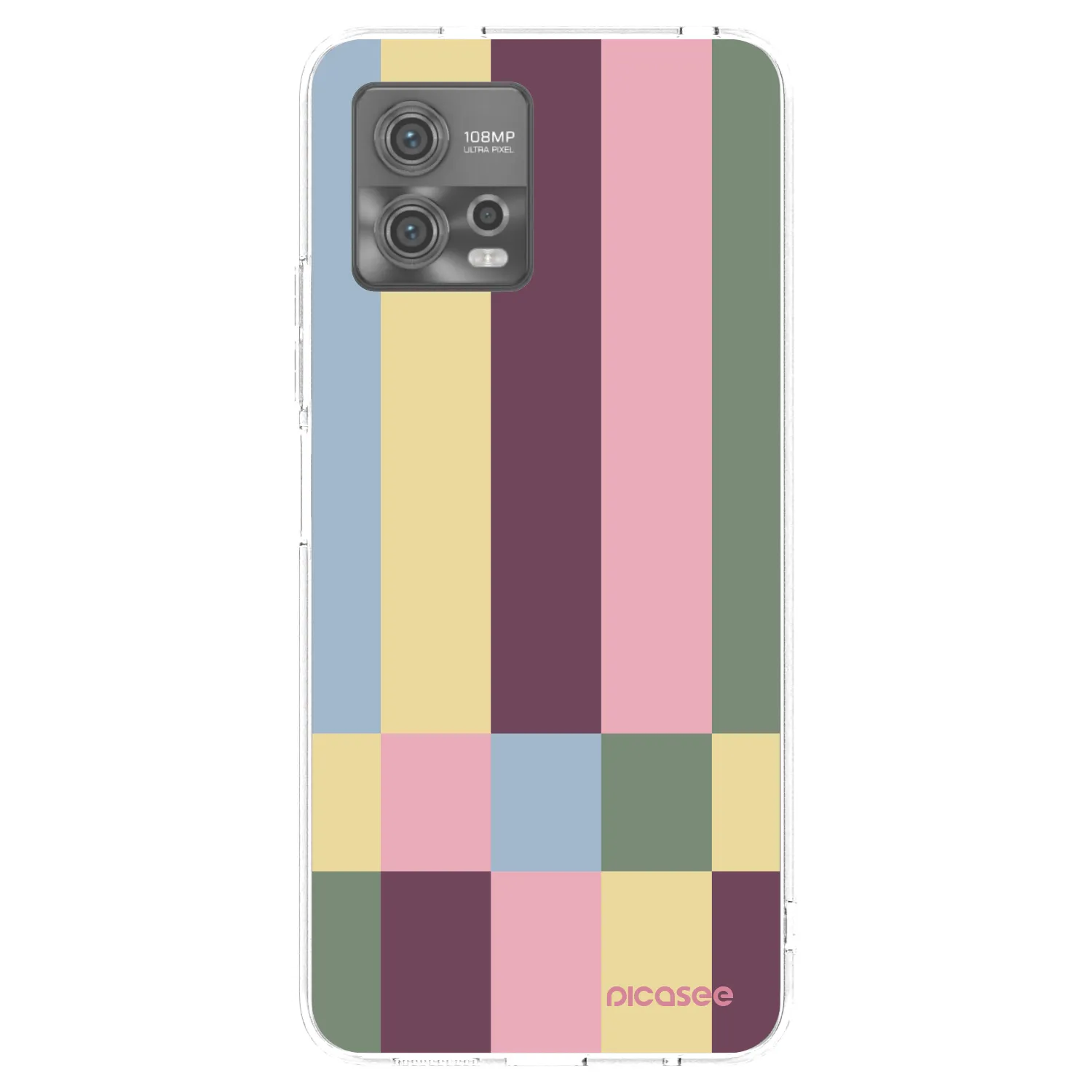 Picasee Motorola Moto G72 Hülle - Transparentes Silikon - Lobby tiles