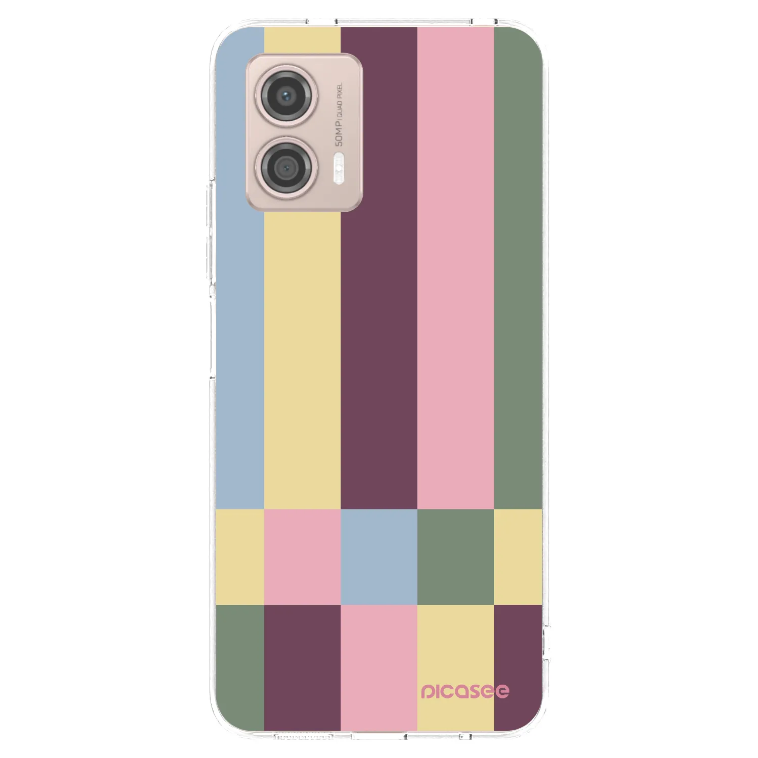 Picasee Motorola Moto G53 5G Hülle - Transparentes Silikon - Lobby tiles