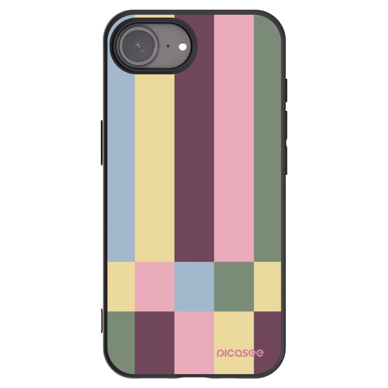 Picasee Apple iPhone 16e Hülle - Schwarzes Silikon - Lobby tiles