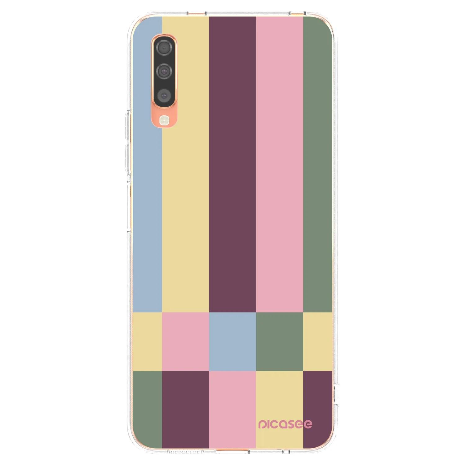 Picasee Samsung Galaxy A70 A705F Hülle - Transparentes Silikon - Lobby tiles