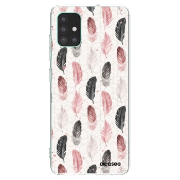 Picasee Samsung Galaxy M51 M515F Hülle - Transparentes Silikon - Feder 2