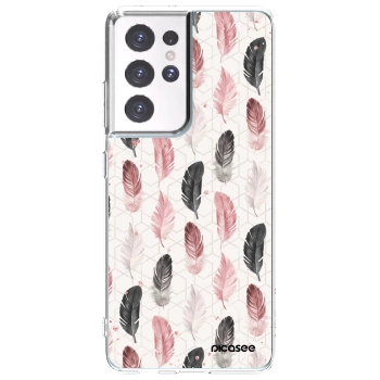 Picasee Samsung Galaxy S21 Ultra 5G G998B Hülle - Transparentes Silikon - Feder 2