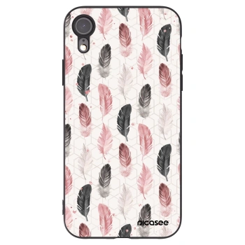 Picasee Apple iPhone XR Hülle - Schwarzes Silikon - Feder 2