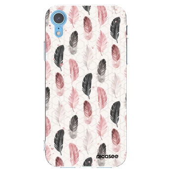 Picasee Apple iPhone XR Hülle - Transparentes Silikon - Feder 2
