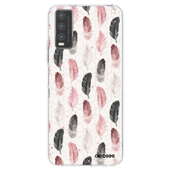 Picasee Vivo Y20s Hülle - Transparentes Silikon - Feder 2