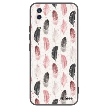 Picasee Vivo Y11s Hülle - Schwarzes Silikon - Feder 2