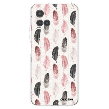 Picasee Vivo Y33s Hülle - Transparentes Silikon - Feder 2