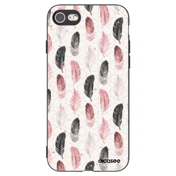 Picasee Apple iPhone SE 2022 Hülle - Schwarzes Silikon - Feder 2