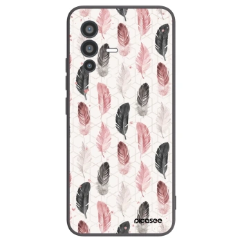 Picasee Vivo V23 5G Hülle - Schwarzes Silikon - Feder 2