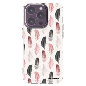 Picasee Apple iPhone 14 Pro Hülle - Transparentes Silikon - Feder 2