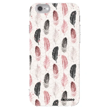 Picasee Apple iPhone 6/6S Hülle - Transparentes Silikon - Feder 2