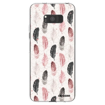 Picasee Samsung Galaxy S8 G950F Hülle - Transparentes Silikon - Feder 2