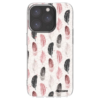 Picasee Apple iPhone 15 Pro Hülle - Transparentes Silikon - Feder 2