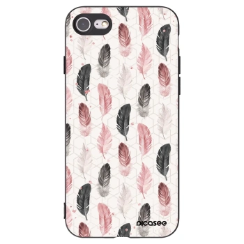 Picasee Apple iPhone 7 Hülle - Schwarzes Silikon - Feder 2