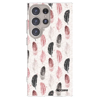 Picasee Samsung Galaxy S24 Ultra S928B 5G Hülle - Transparentes Silikon - Feder 2