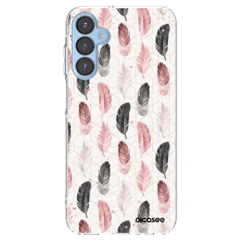 Picasee Samsung Galaxy A15 A156B 5G Hülle - Transparentes Silikon - Feder 2
